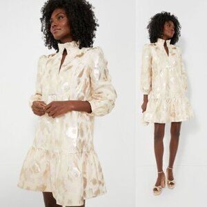 Tuckernuck NEW Champagne Fil Coupe Palmerston Formal Mini Dress Size S